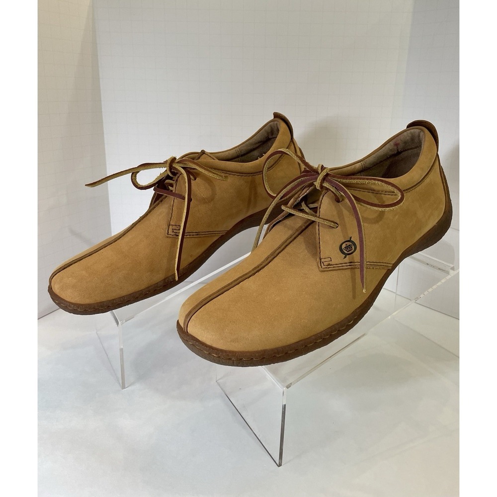 Born W1244 G6 Tan Leather Lace Up Comfort Oxford Shoes Womens Size 9 Handcrafted